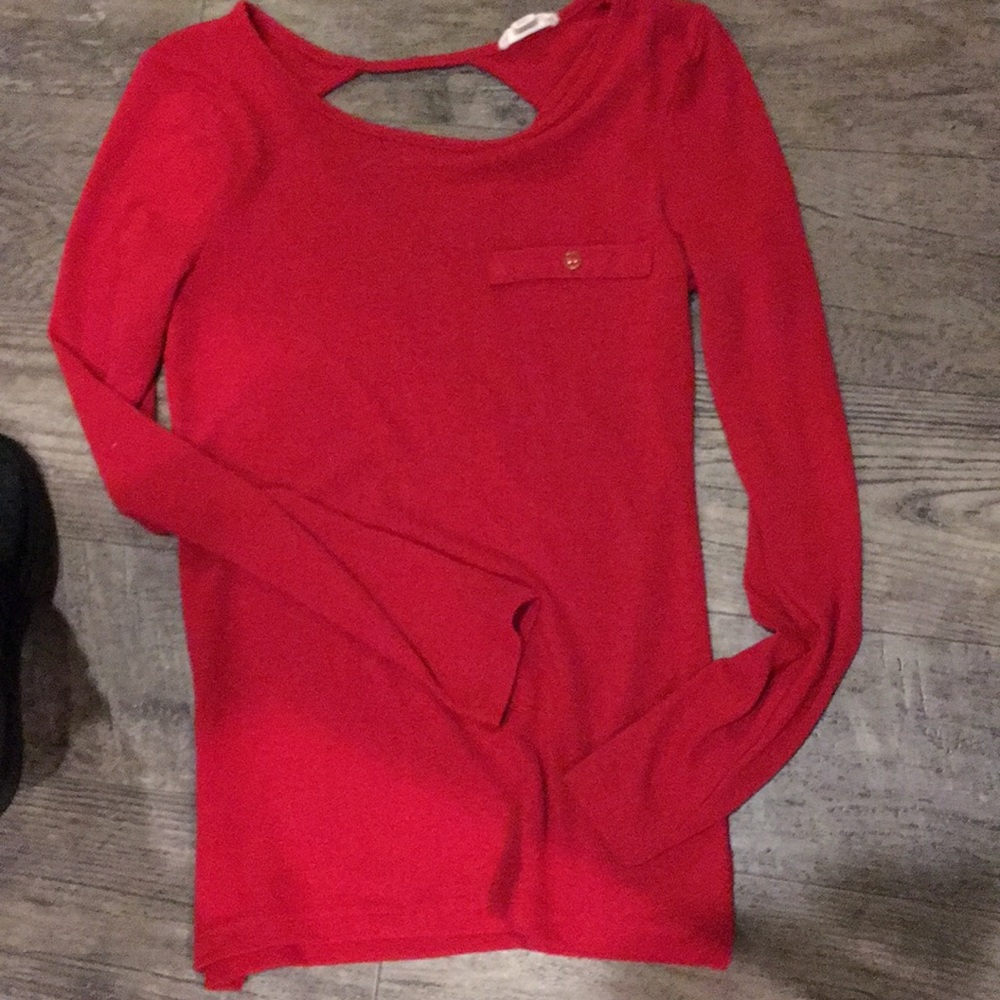 Red long sleeved top size M