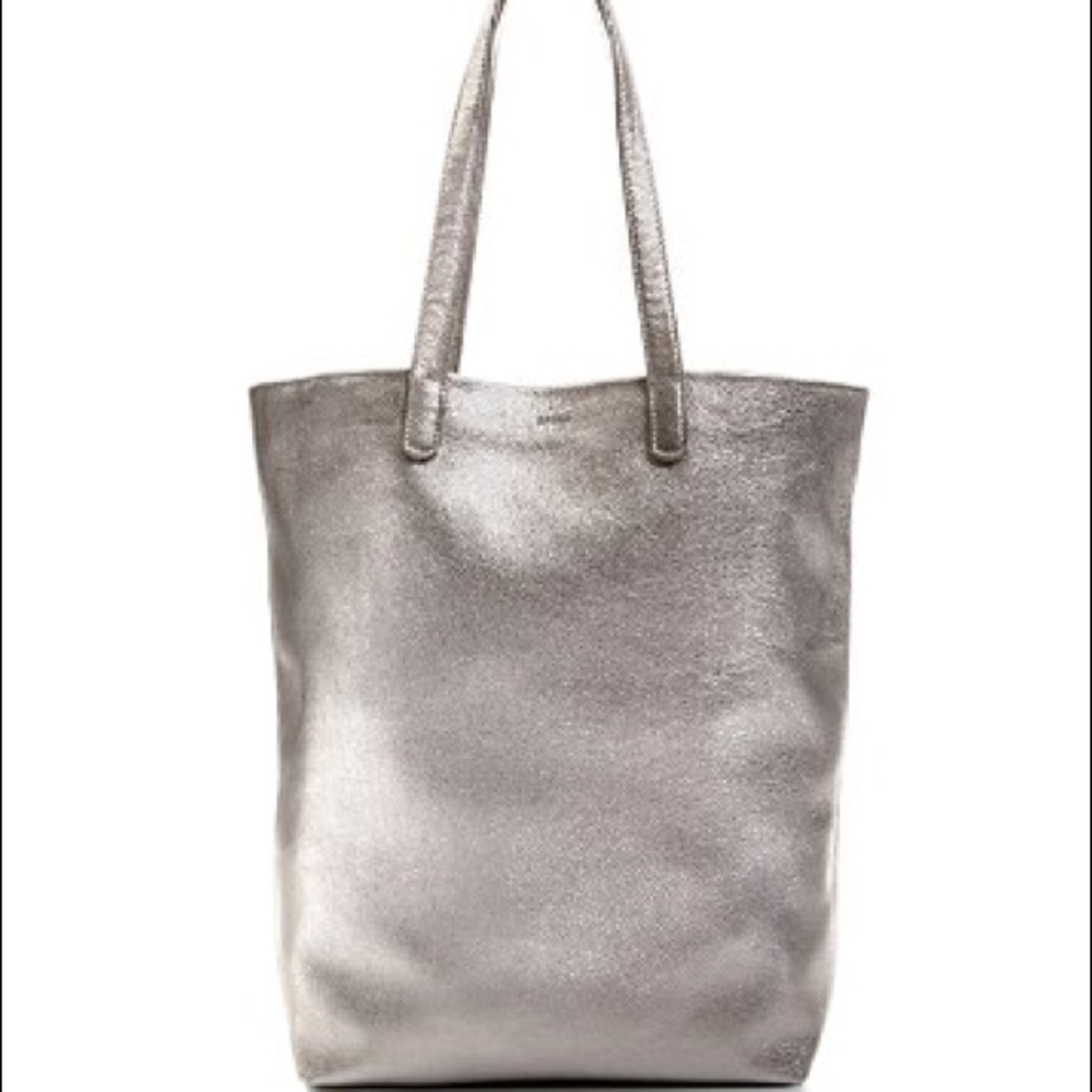 Baggu Silver Metallic Tote