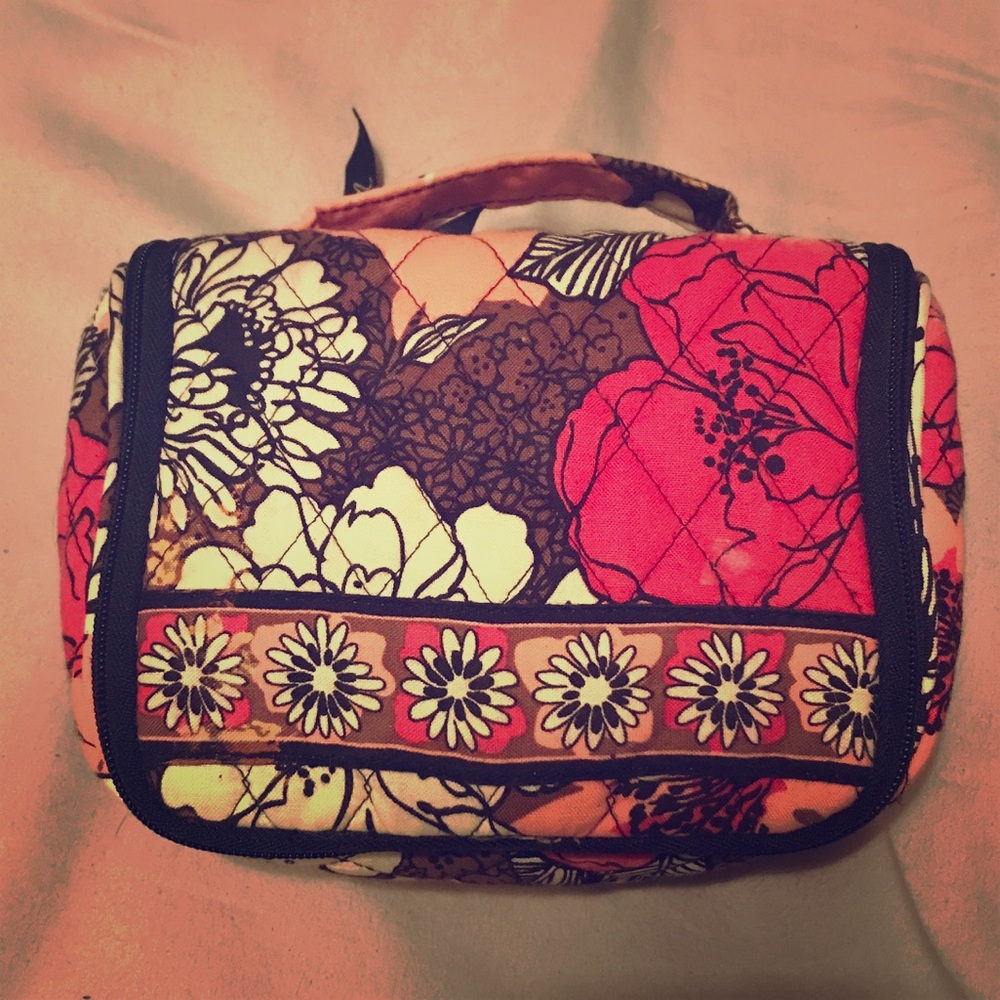 Vera Bradley Mocha Rouge Travel Jewelry Organizer