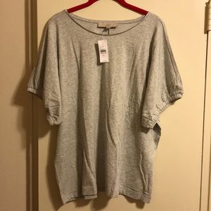 LOFT Light Gray Dolman Sleeve Tee