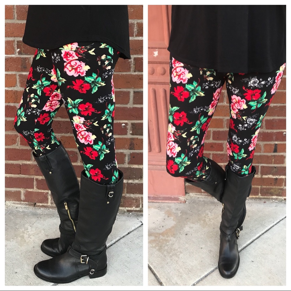 Floral Print Leggings - Picture 4 of 4