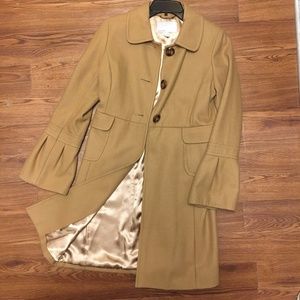 Old Navy Knee Length Brown Wool Coat