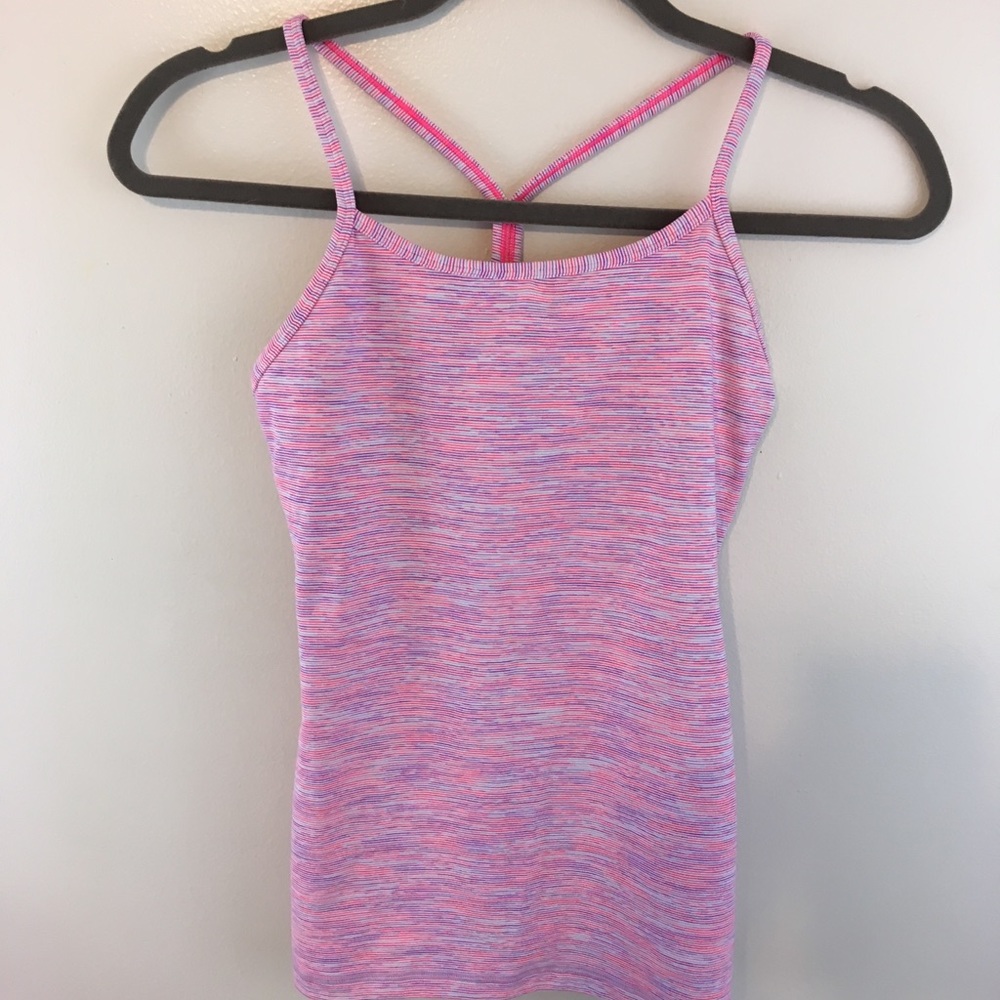 Lululemon Power Y Tank Multi-Color Stripes