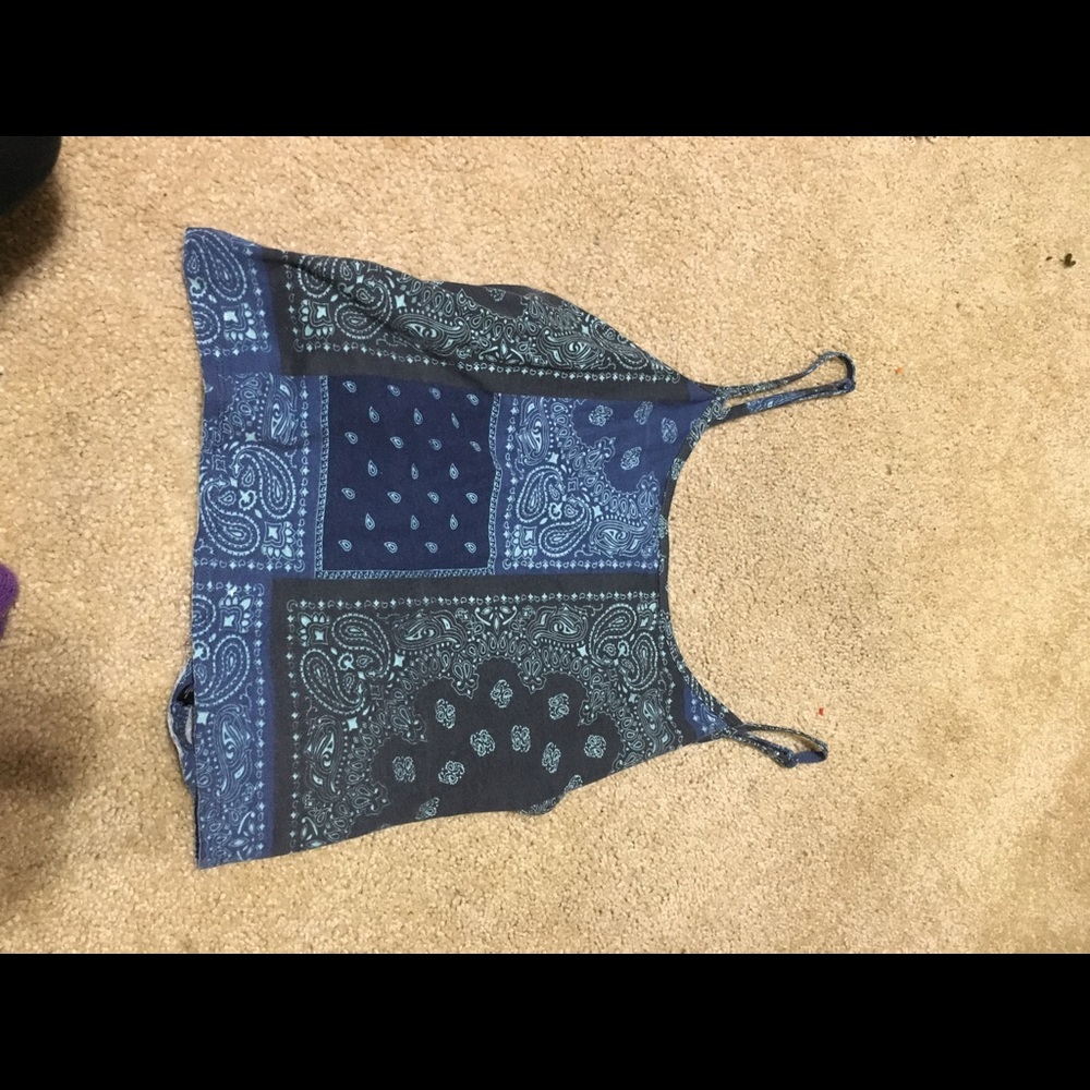 Blue crop top