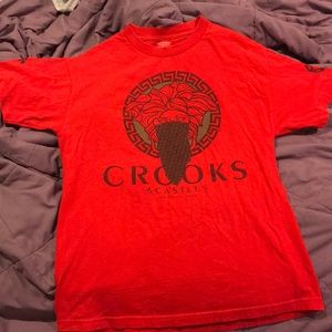 Red crooks and castles tee shirt