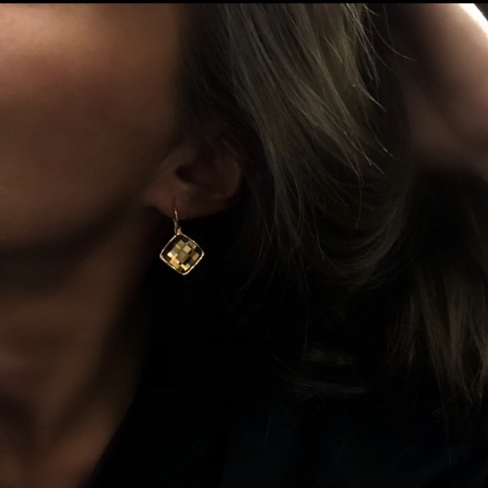 🆕✨ Rose gold champagne crystal drop earrings✨🆕