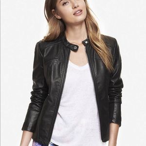 Express (Minus The) Leather Moto Jacket Black