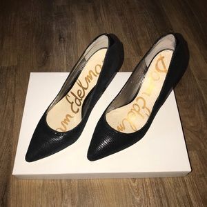 Sam Edelman pumps textured black leather pumps 6
