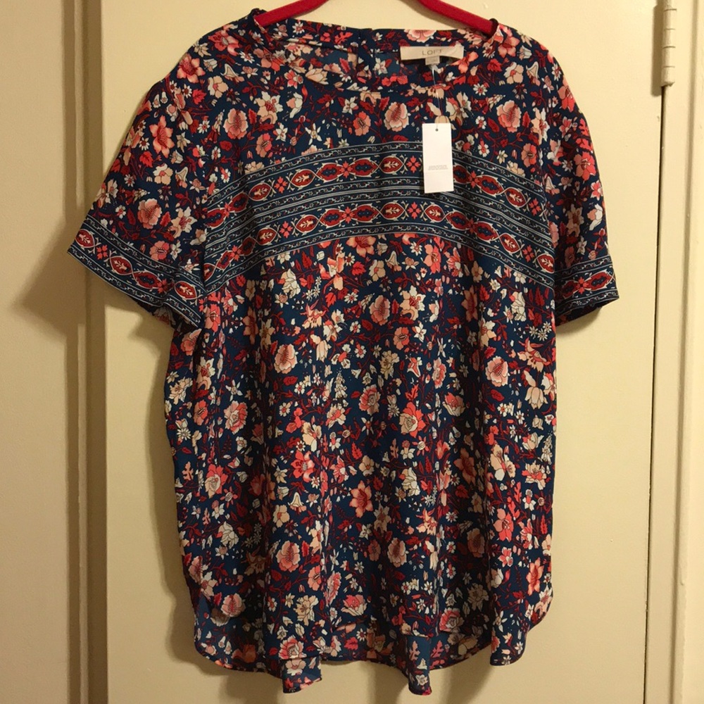 LOFT Blue Rose Garden Clean Tee