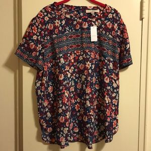 LOFT Blue Rose Garden Clean Tee