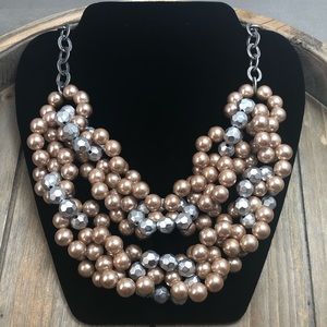 LOFT pearl cluster necklace