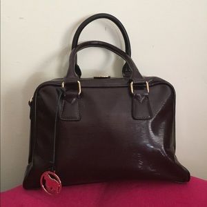 Burgundy clasp purse