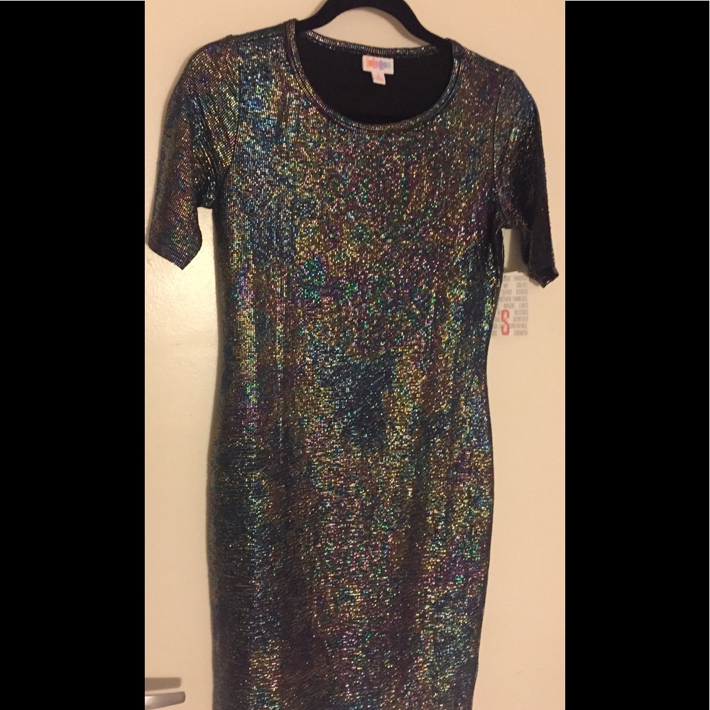 Lularoe elegant nwt Julia small mermaid/oil slick