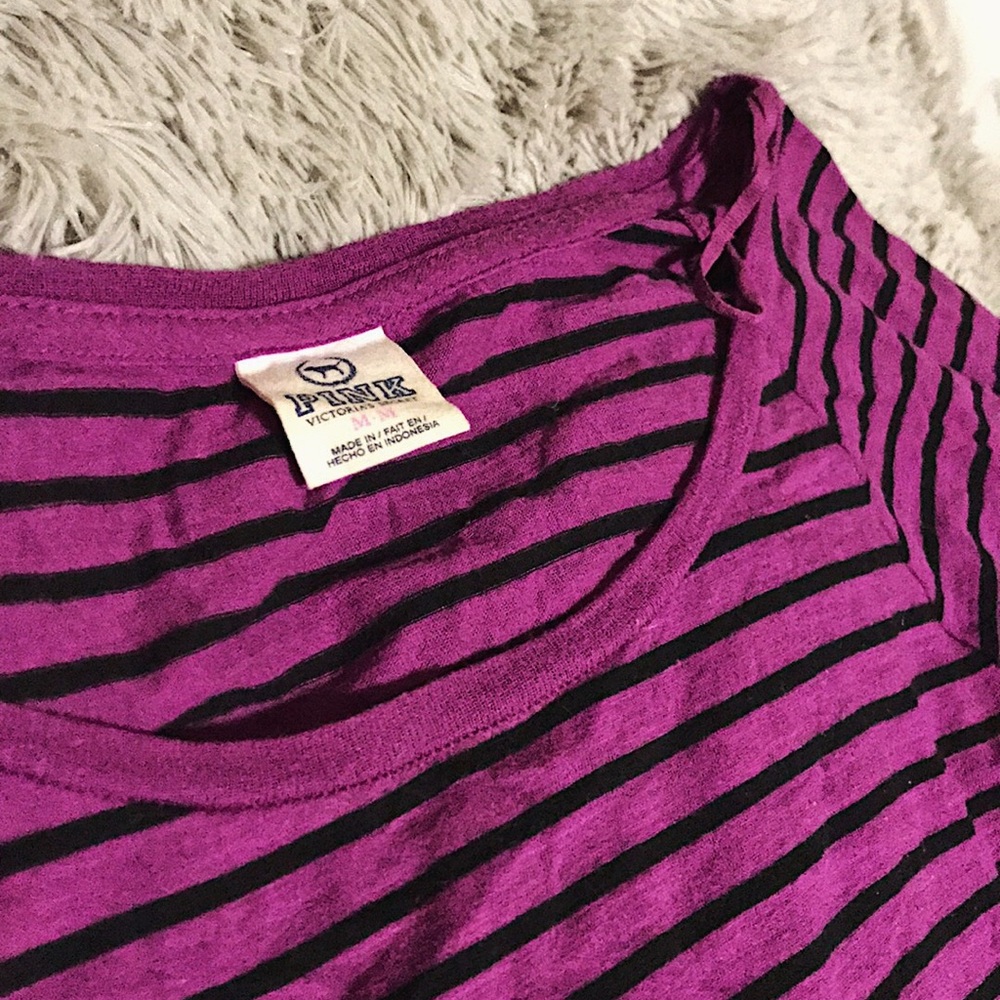 Purple stripped PINK long sleeve