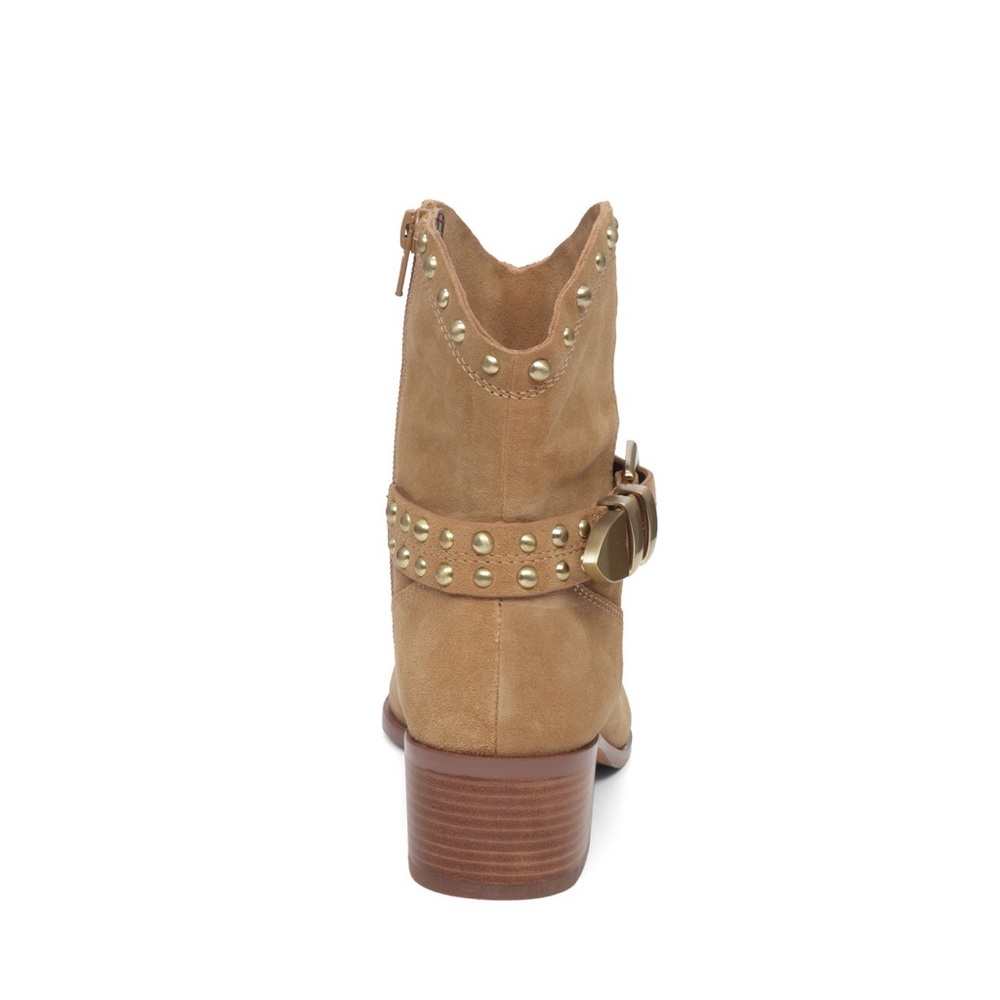 Cowboy Western Buckle Studded Tall Genuine Boots - Picture 7 of 8