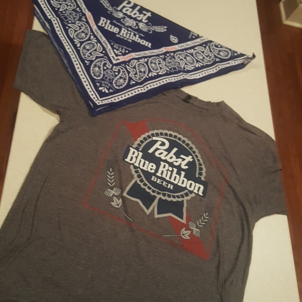 PBR pabst blue ribbon beer T SHIRT