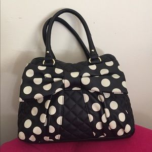 Polka dot bow Betsey Johnson purse