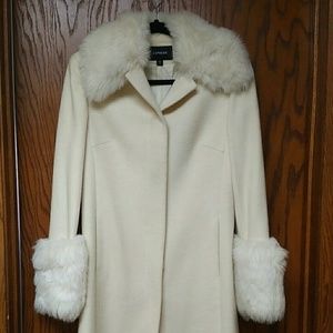 Express White Wool Coat