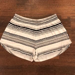 RVCA Black and white striped shorts