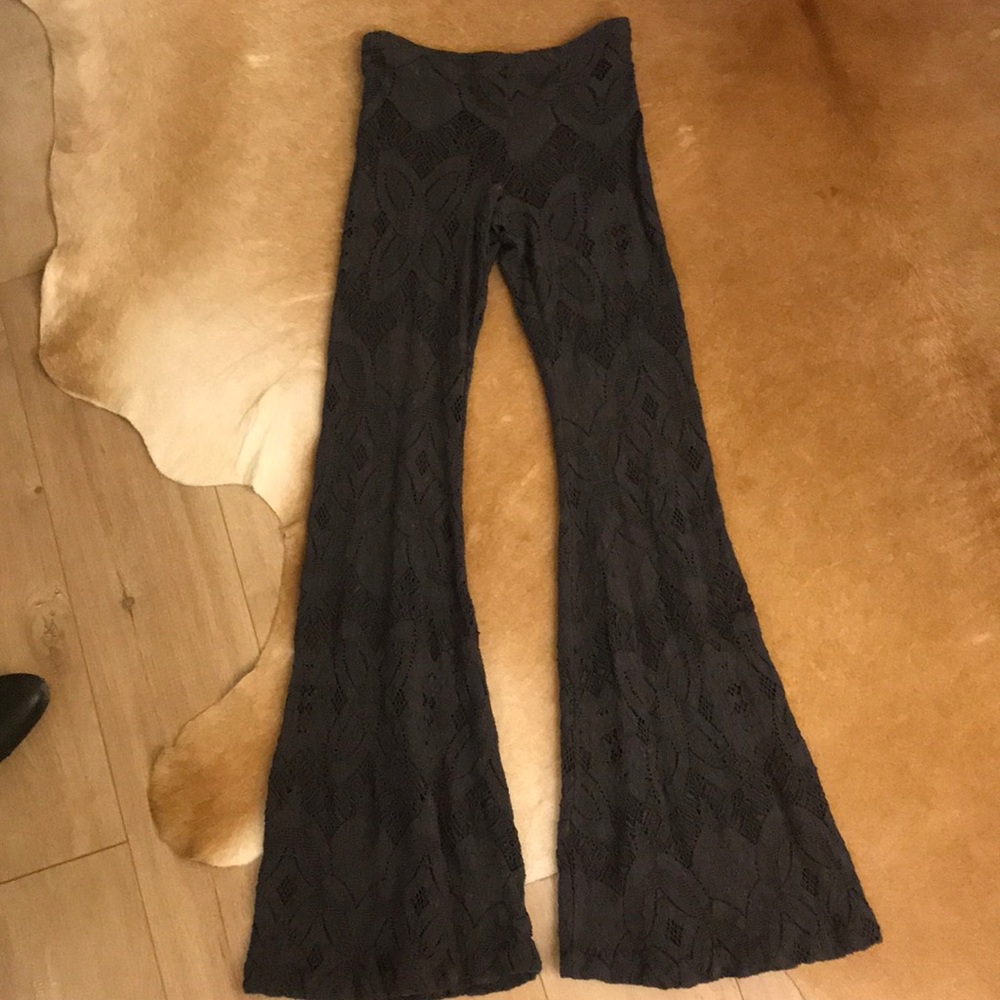 Nightcap Dixie Lace Crochet Bell Bottom Pants