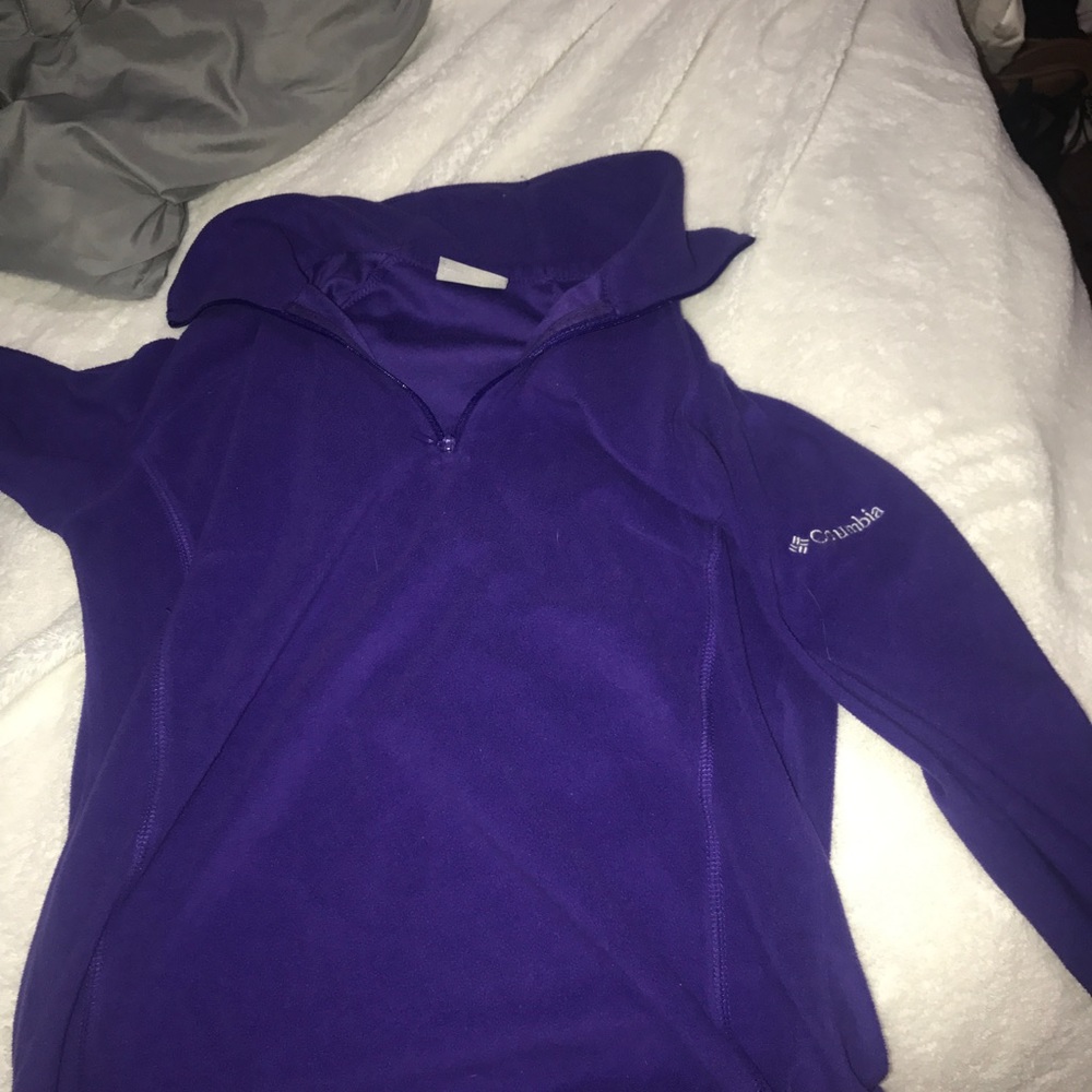 Columbia half zip purple pull over