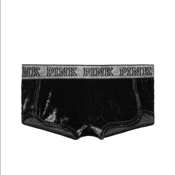 3/$25 VS Pink Velvet Lurex Logo Boyshort Panty - Picture 7 of 10