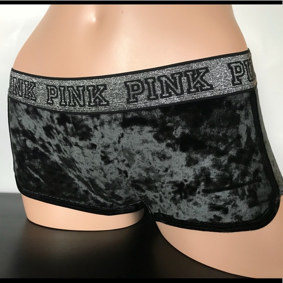 3/$25 VS Pink Velvet Lurex Logo Boyshort Panty - Picture 5 of 10