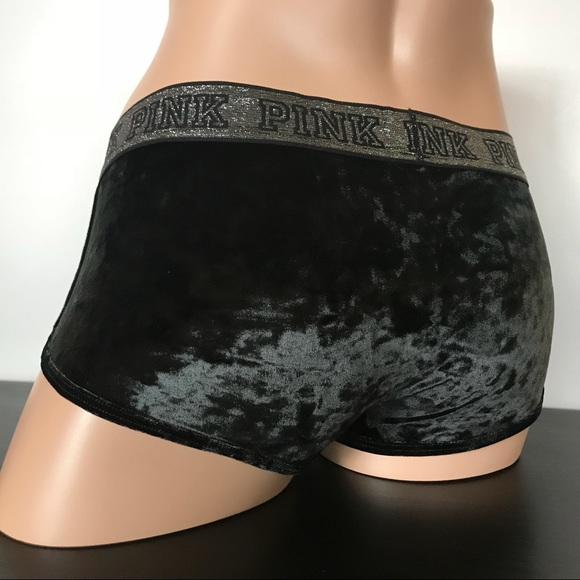 3/$25 VS Pink Velvet Lurex Logo Boyshort Panty - Picture 6 of 10
