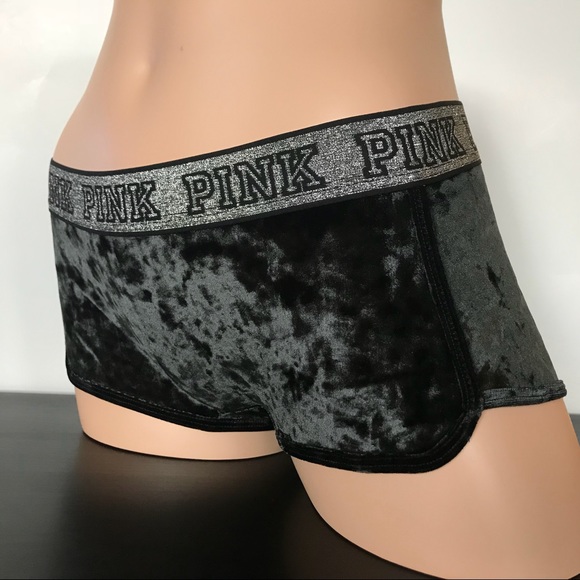 3/$25 VS Pink Velvet Lurex Logo Boyshort Panty - Picture 3 of 10