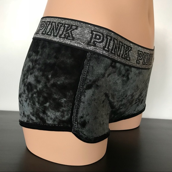 3/$25 VS Pink Velvet Lurex Logo Boyshort Panty - Picture 4 of 10