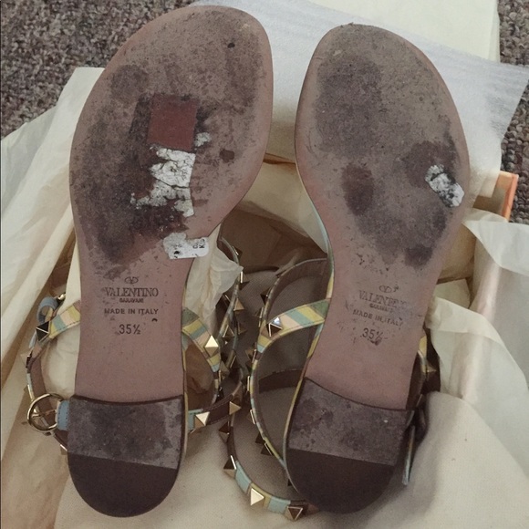 Pre owned Valentino rockstud sandals multi colored - Picture 5 of 5