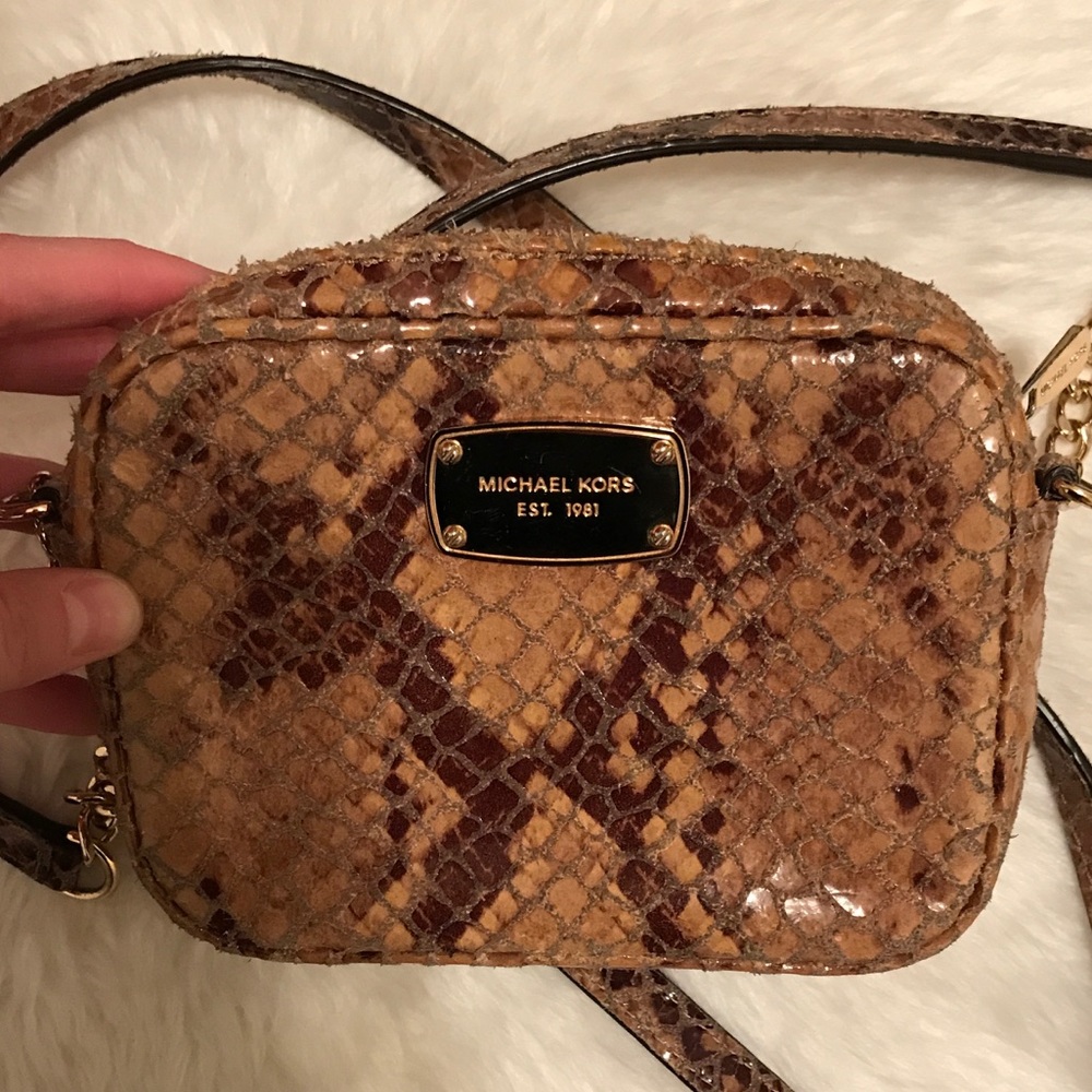 MICHAEL KORS FAUX SNAKESKIN PURSE