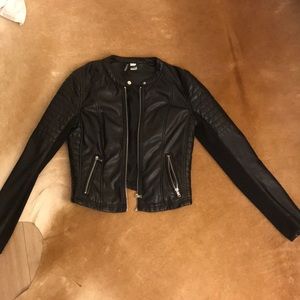 Black leather jacket
