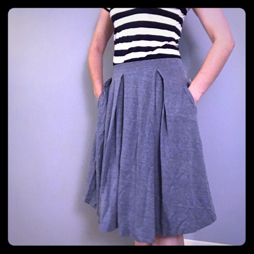 Heathers blue gray Lularoe LLR Madison full skirt