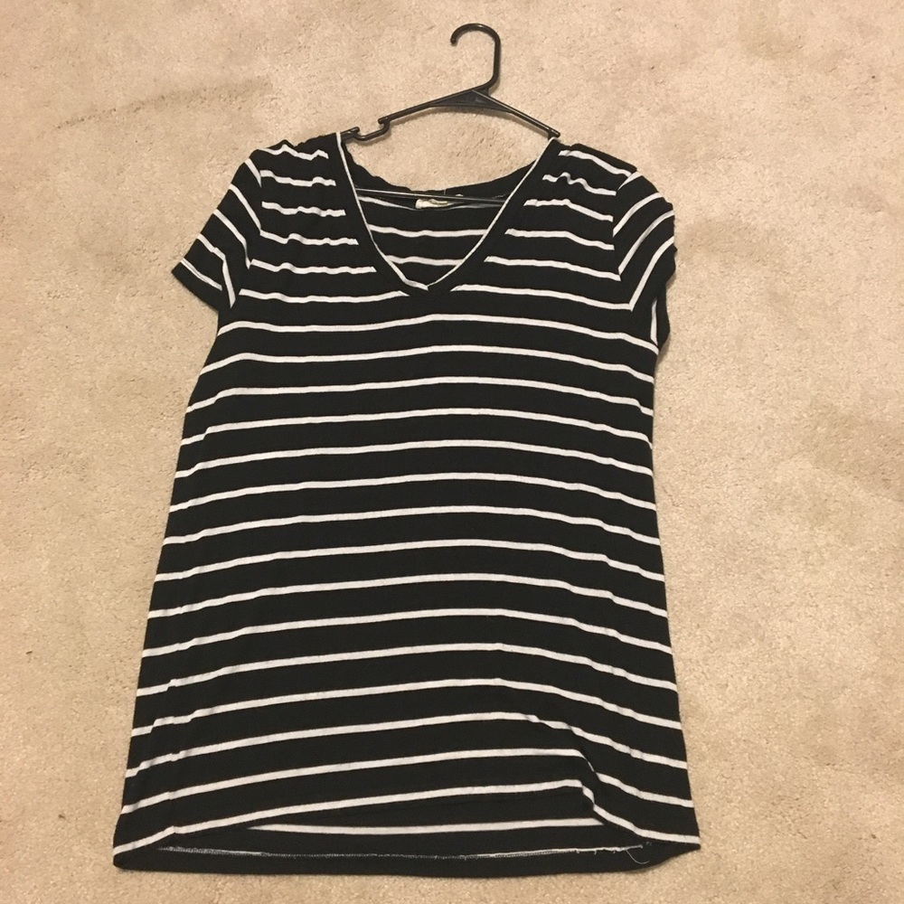 Striped V-Neck Tee