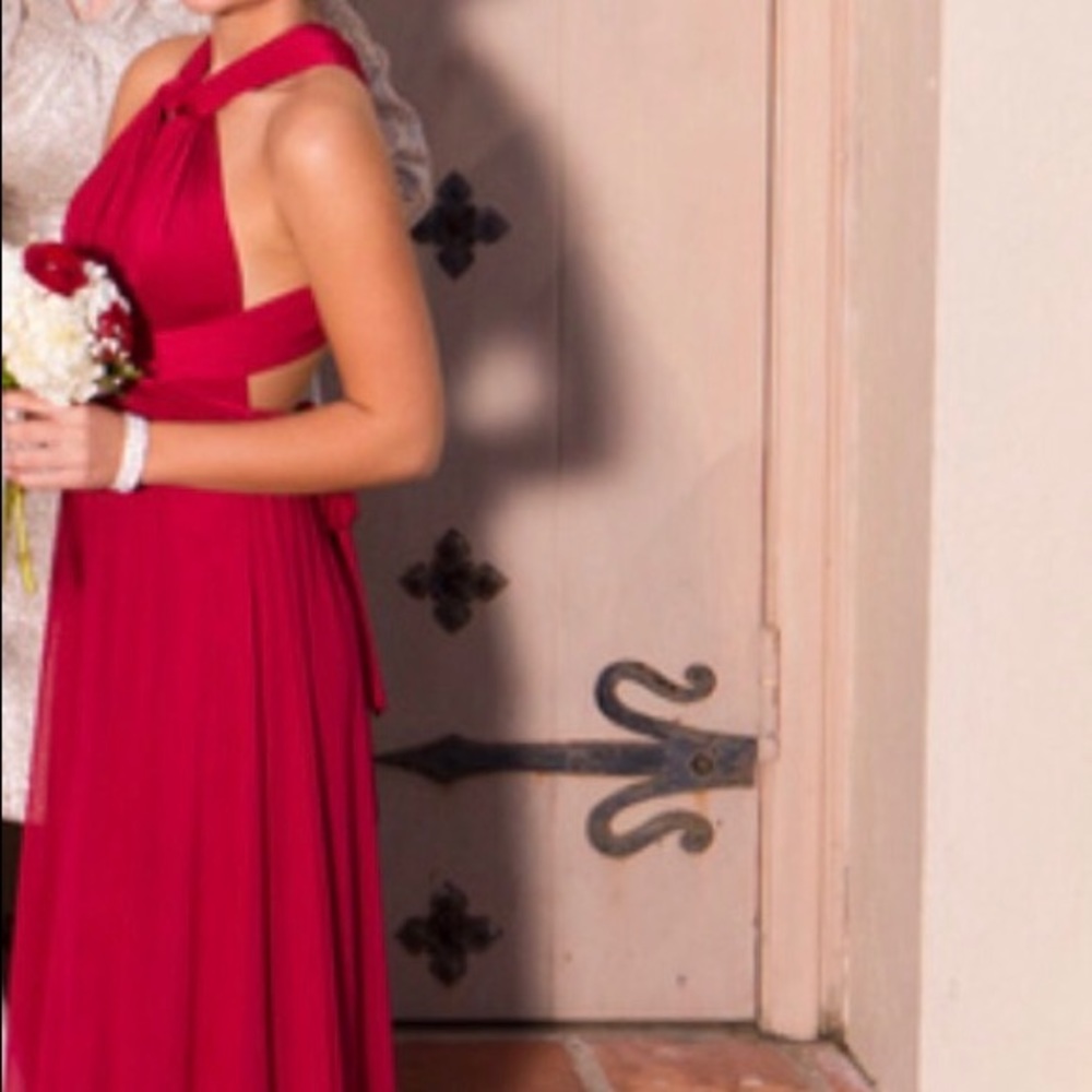 Wine Red Gown (can be worn multiple ways)