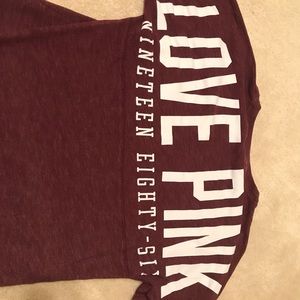 LOVE PINK jersey design crew neck