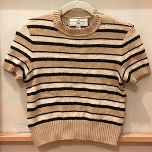 St. John Sport Wool Blend Striped Sweater
