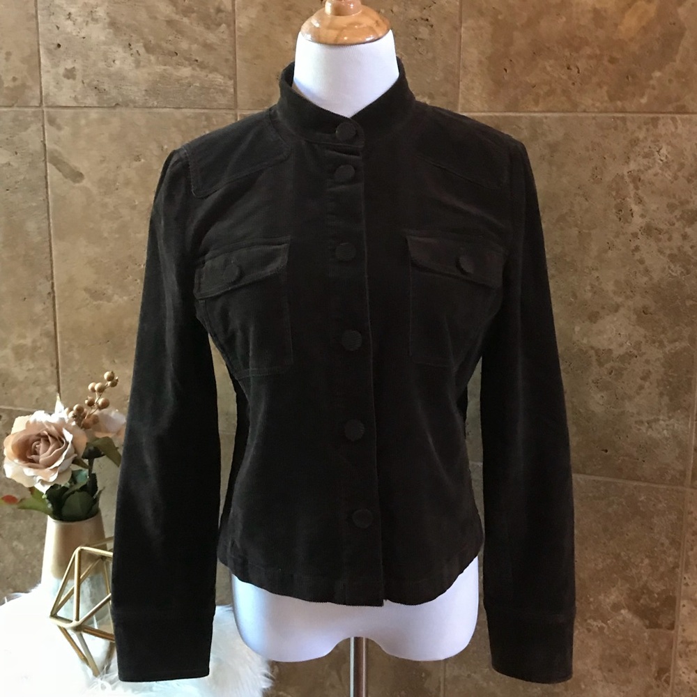 NWOT Espresso Brown Corduroy Button-Up Jacket