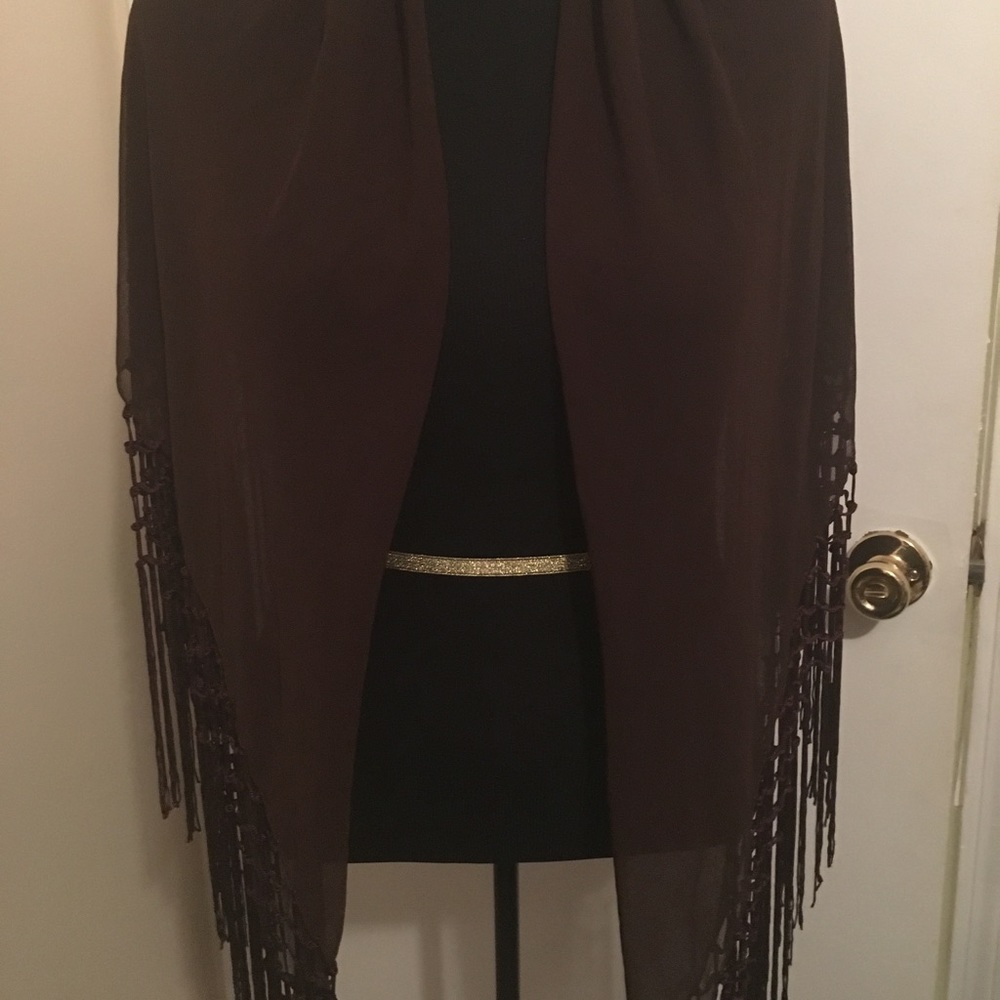 Espresso Jones New York Fringe Wrap