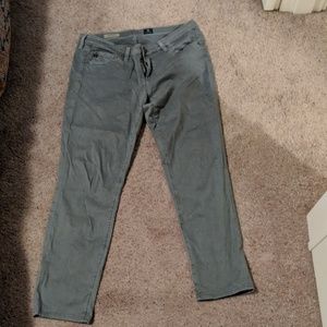 AG gray low waist ankle jeans