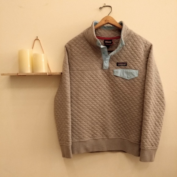patagonia quilted pullover drifter grey