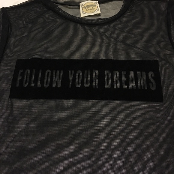 NWT Black Mesh Tee - Picture 2 of 3