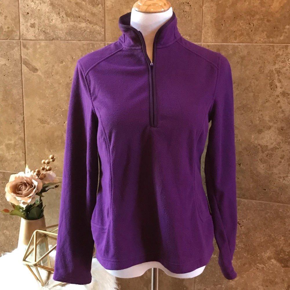 Lands’ End Classic Fleece Half-Zip Pullover SZ S