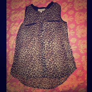 Sheer Cheetah Print Blouse
