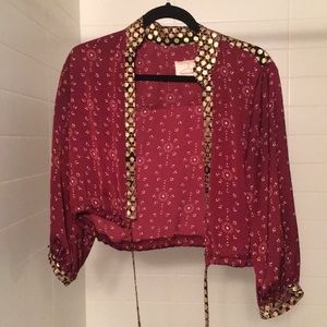 Magenta and Gold Native Rose Blouse