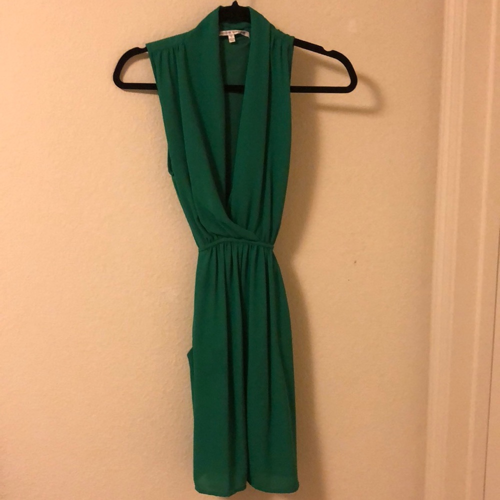 Plunging neckline cocktail dress