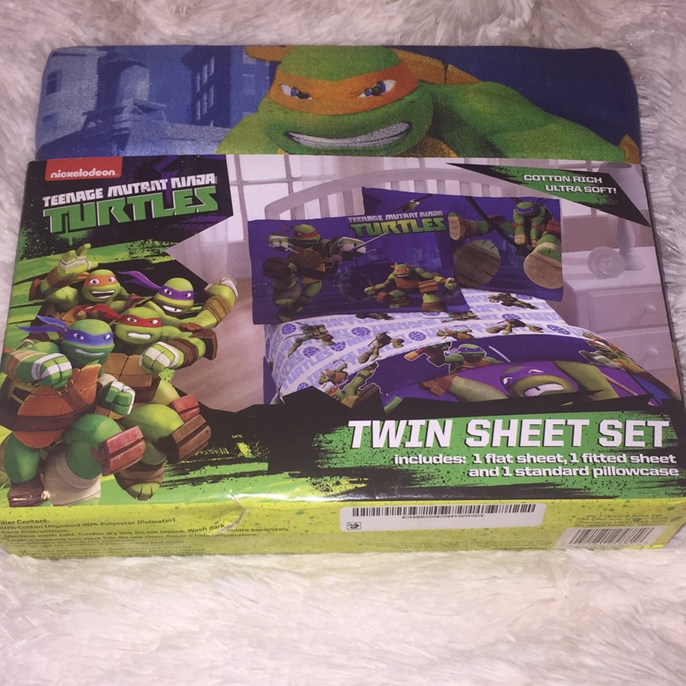 ✨NEW NICKELODEON TMNT TWIN SHEET SET