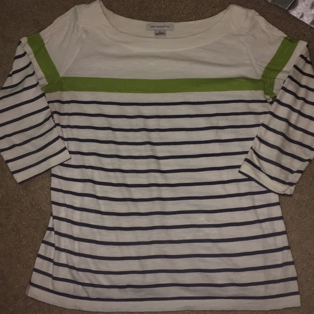 Lime green grey & off white