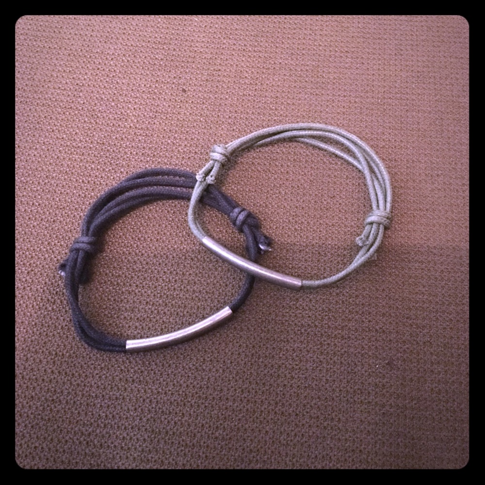 Two adjustable bracelets